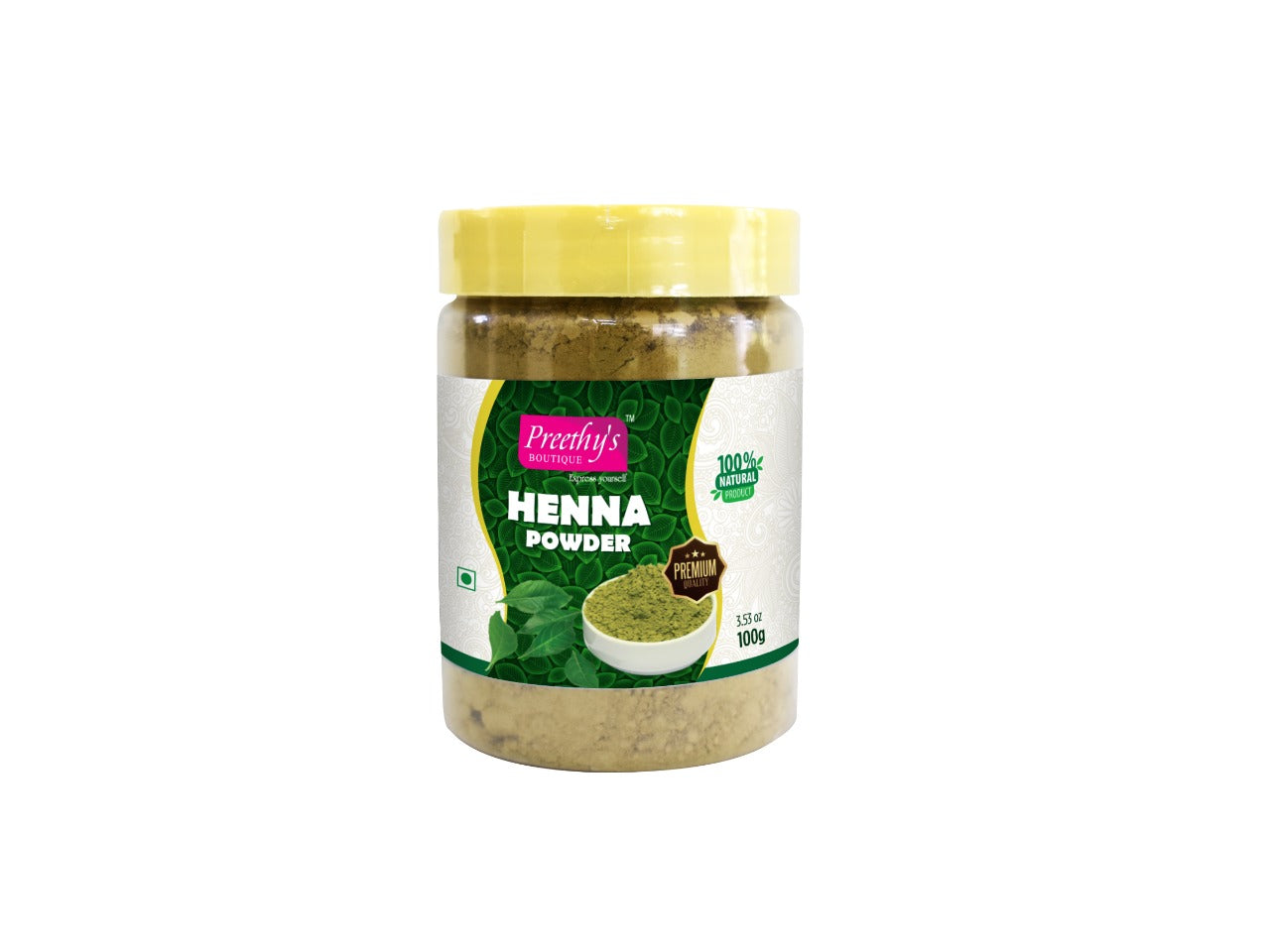 Preethy's Boutique Henna Powder 200g ( 100g x 2 Packs )