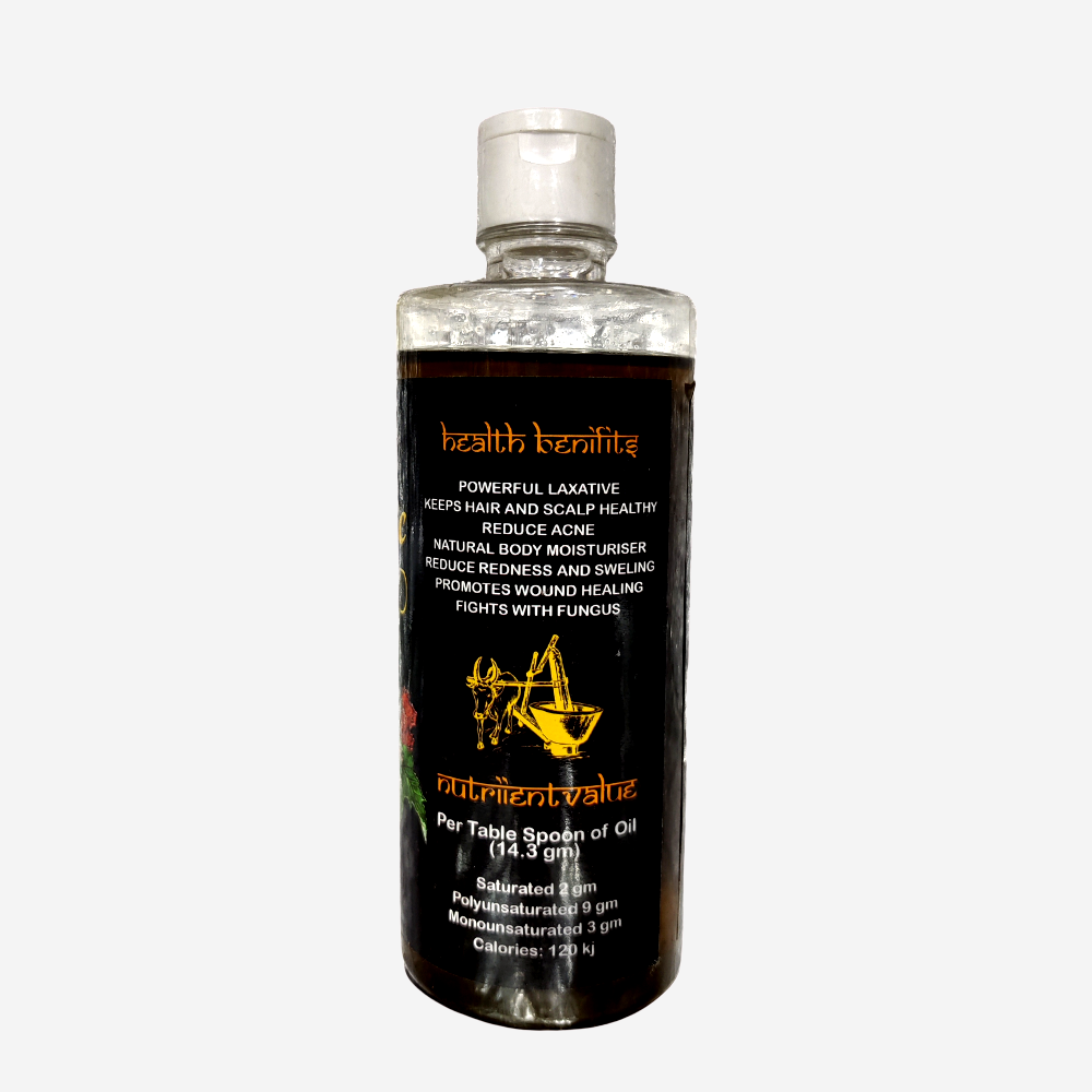 Cold Pressed Organic Castor Oil (500ml)