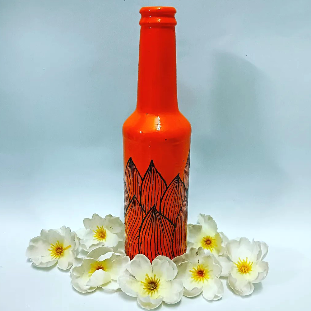 Orange Leaf Bottle