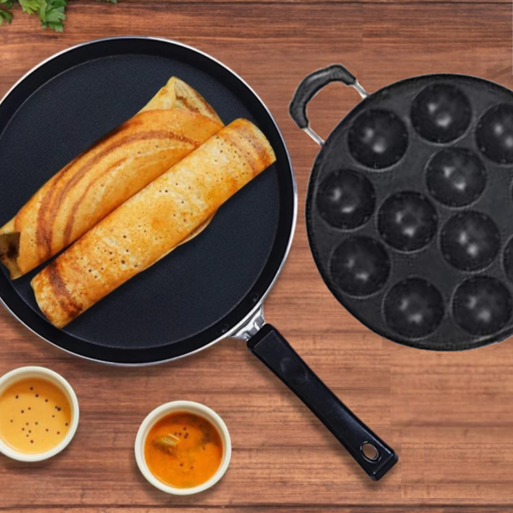 Kushi Red Appam Patra & Dosa Tawa Combo