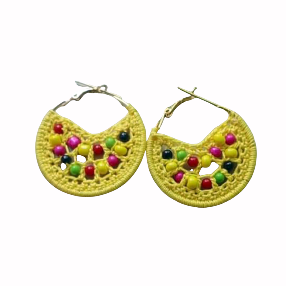 Crochet Hoop Earrings