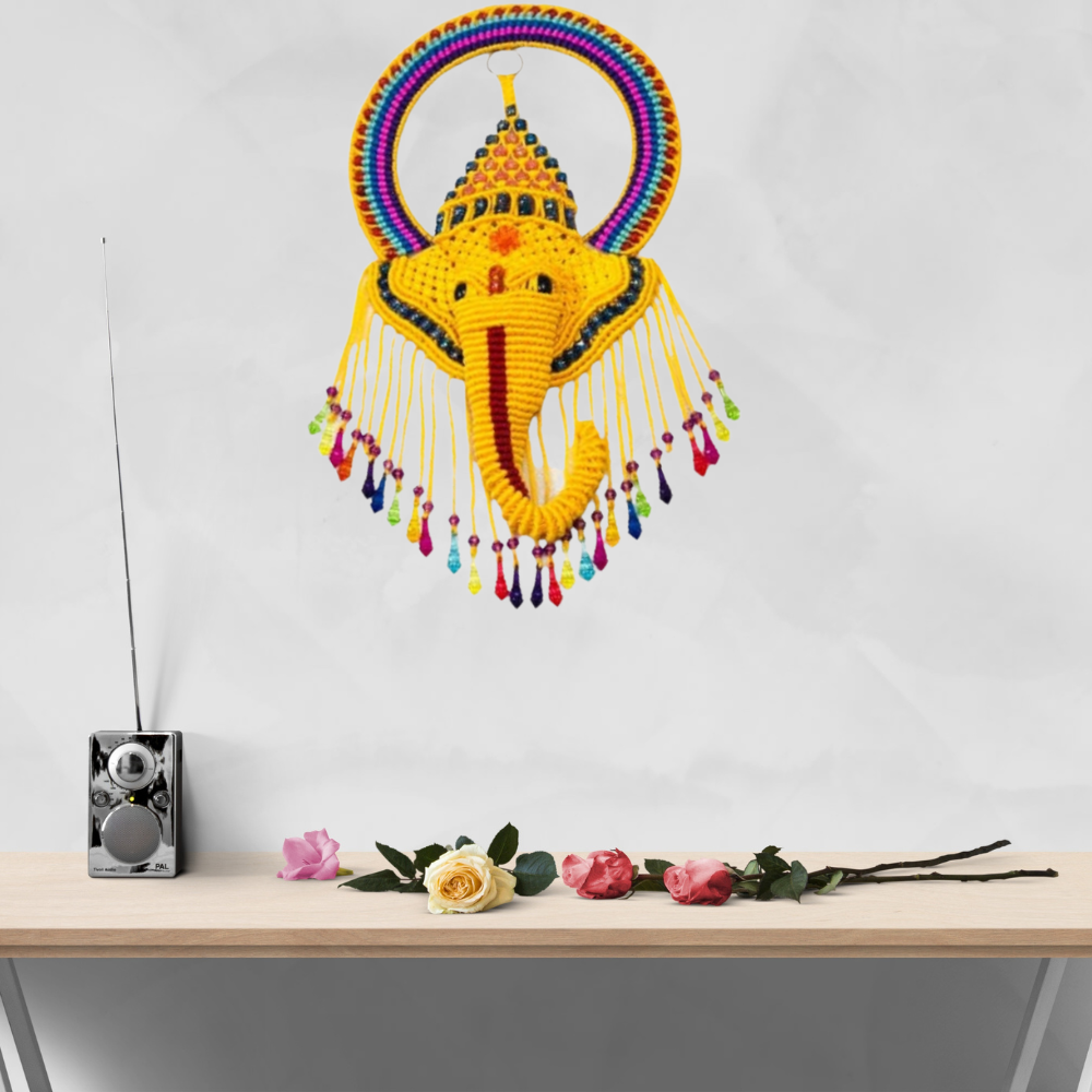 Macrame Ganeshji with Latkans