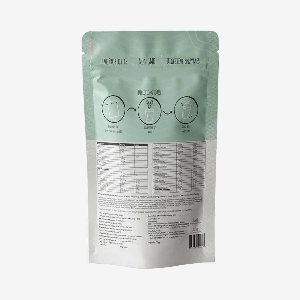 Upnourish Meal Replacement Spearmint Smoothie (Pack of 4)