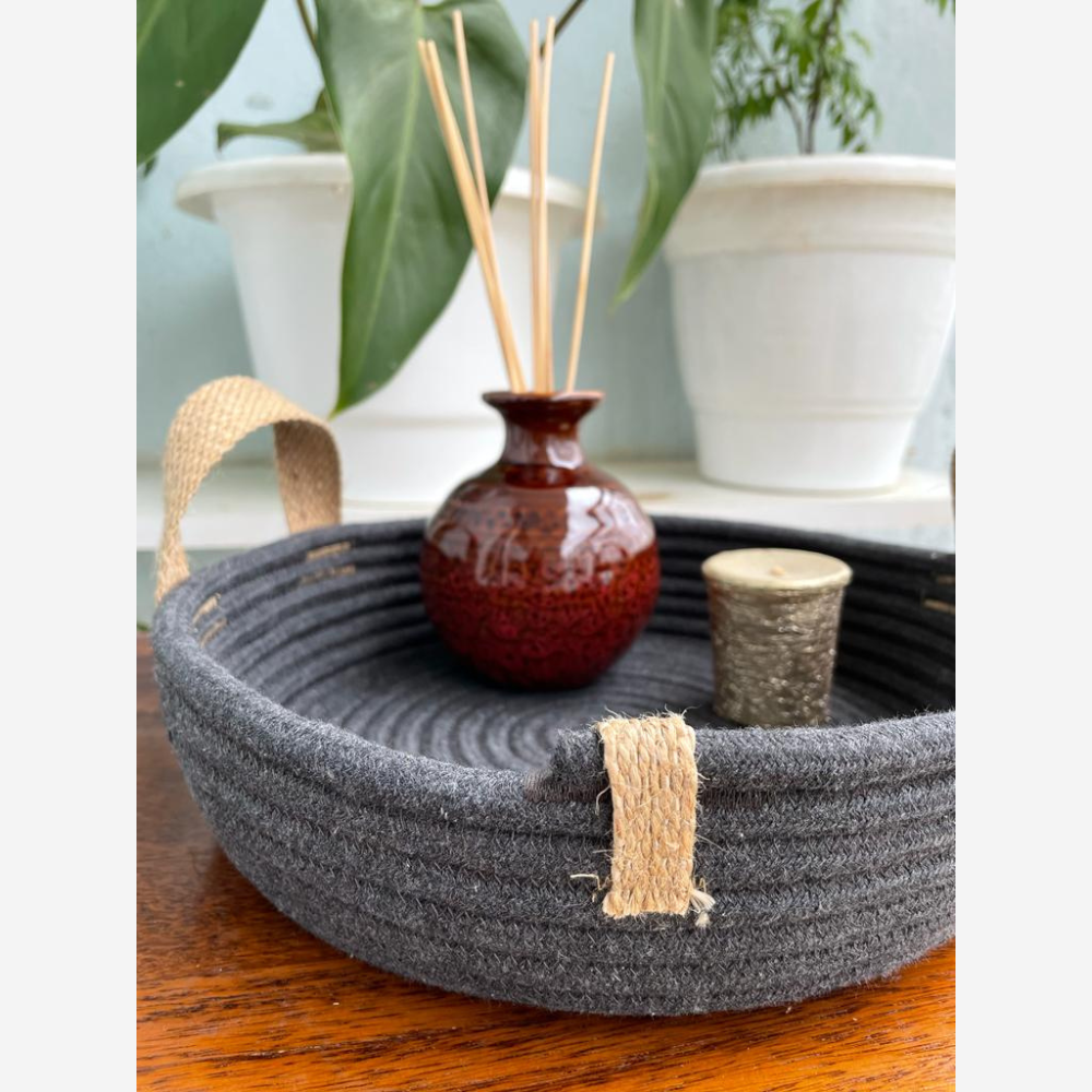 
                  
                    Jute Tray with Handles
                  
                