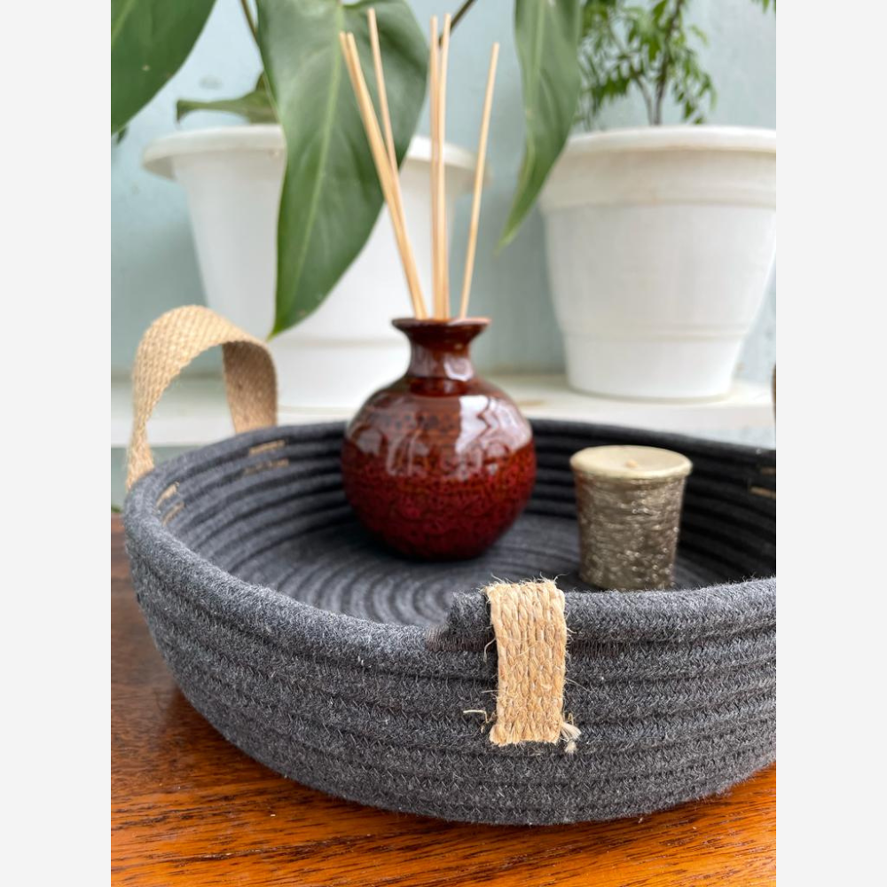 Jute Tray with Handles