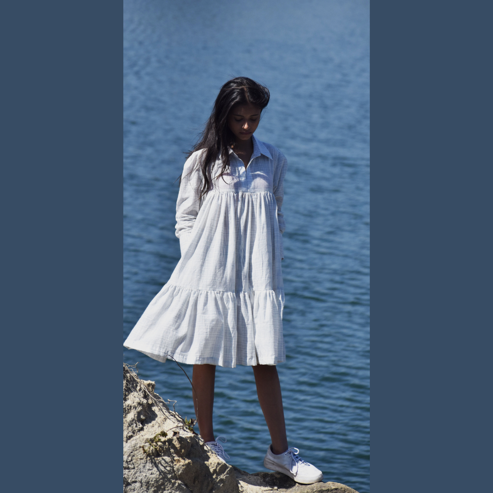 Chequered Collared Dress