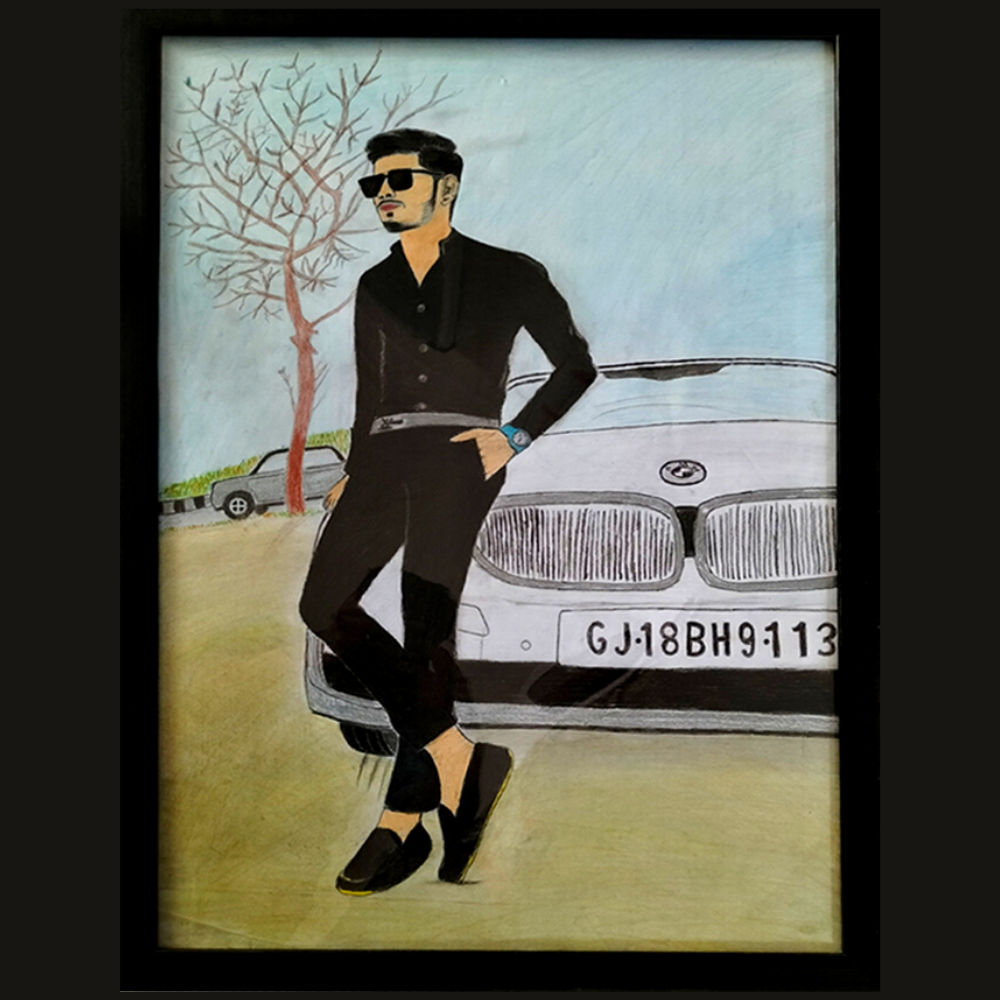 Handmade Sketch Paint with Frame