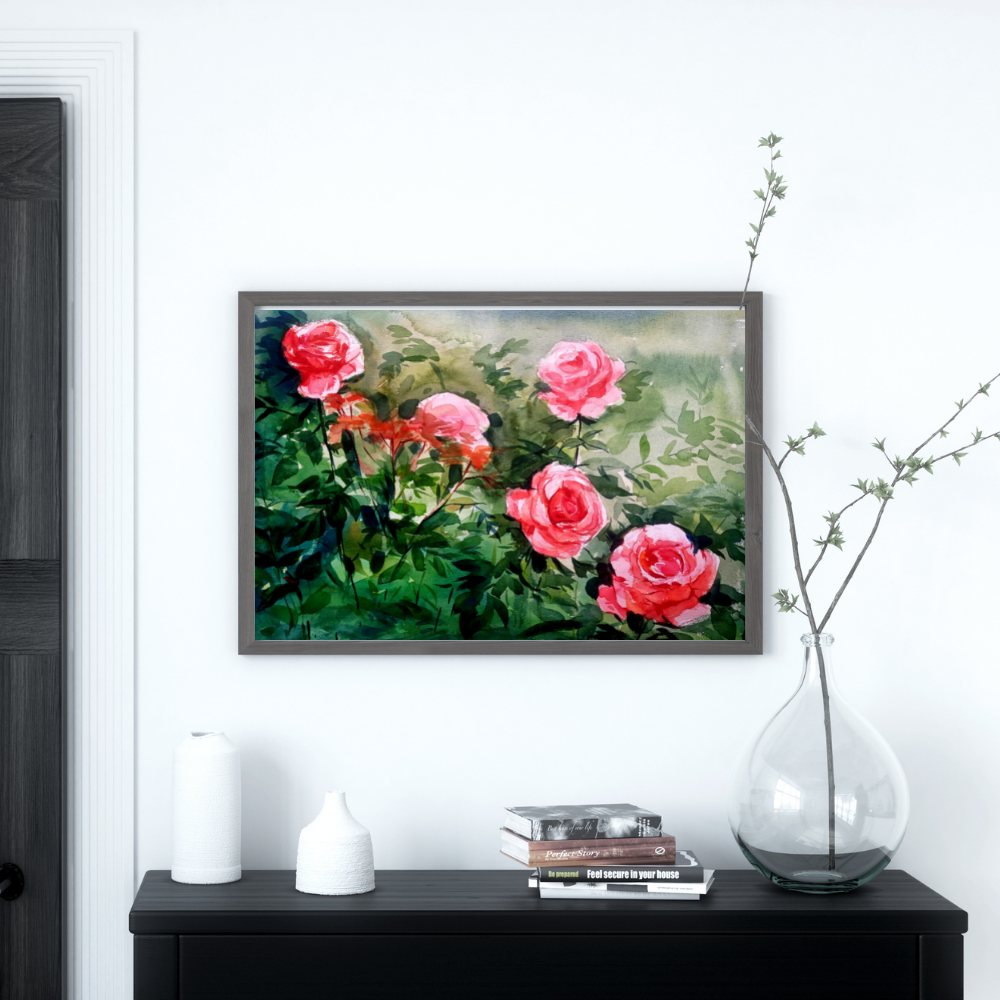 Handmade Rose Painting