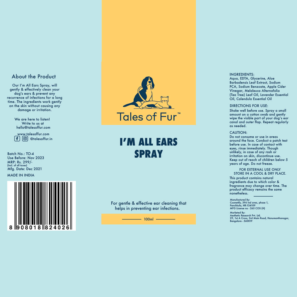 I'm All Ears Spray for Dogs (100ml)