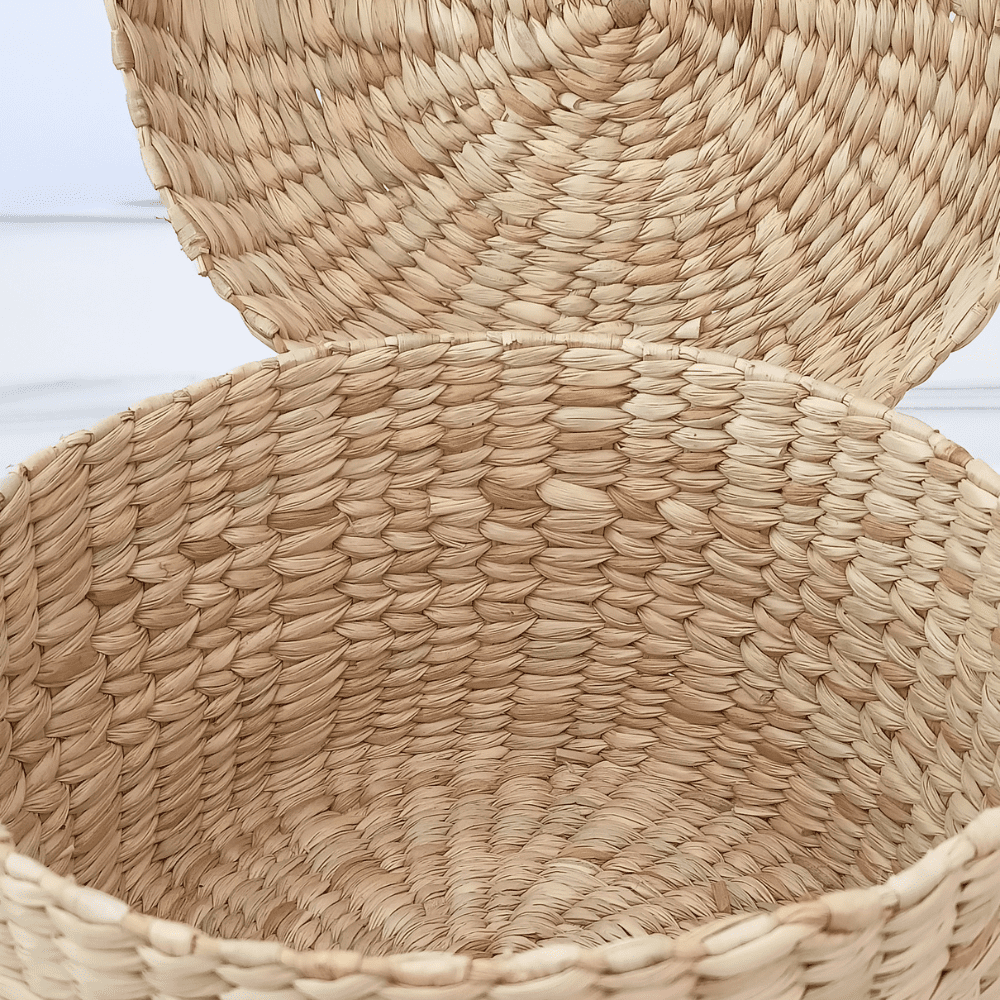 WeCane Round Vanity Basket with a Lid