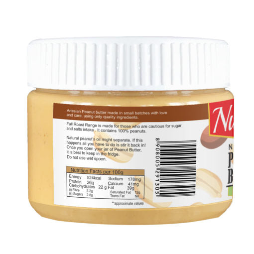 Nutleite Natural Peanut Butter (Whole) Smooth (340g)