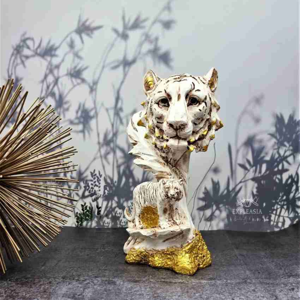 Tiger-Face with Standing Tiger Showpiece
