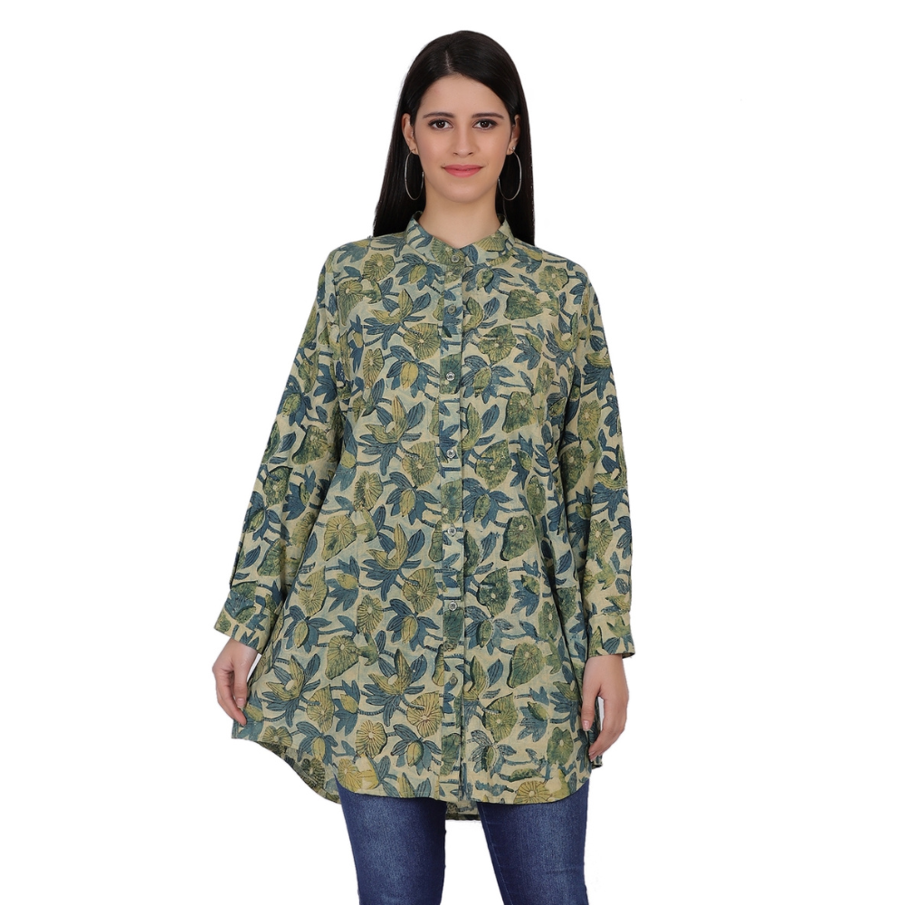 Lotus Print Tunic in Cotton