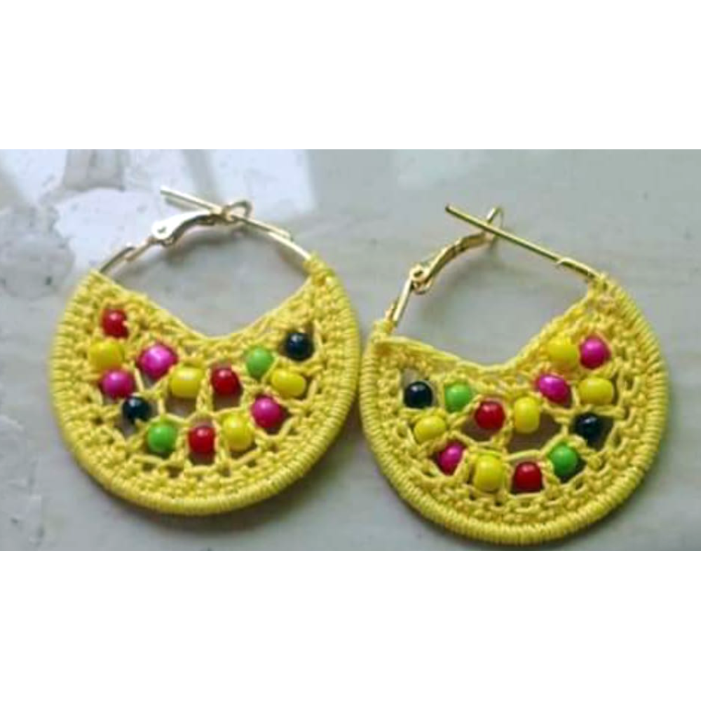 Crochet Hoop Earrings