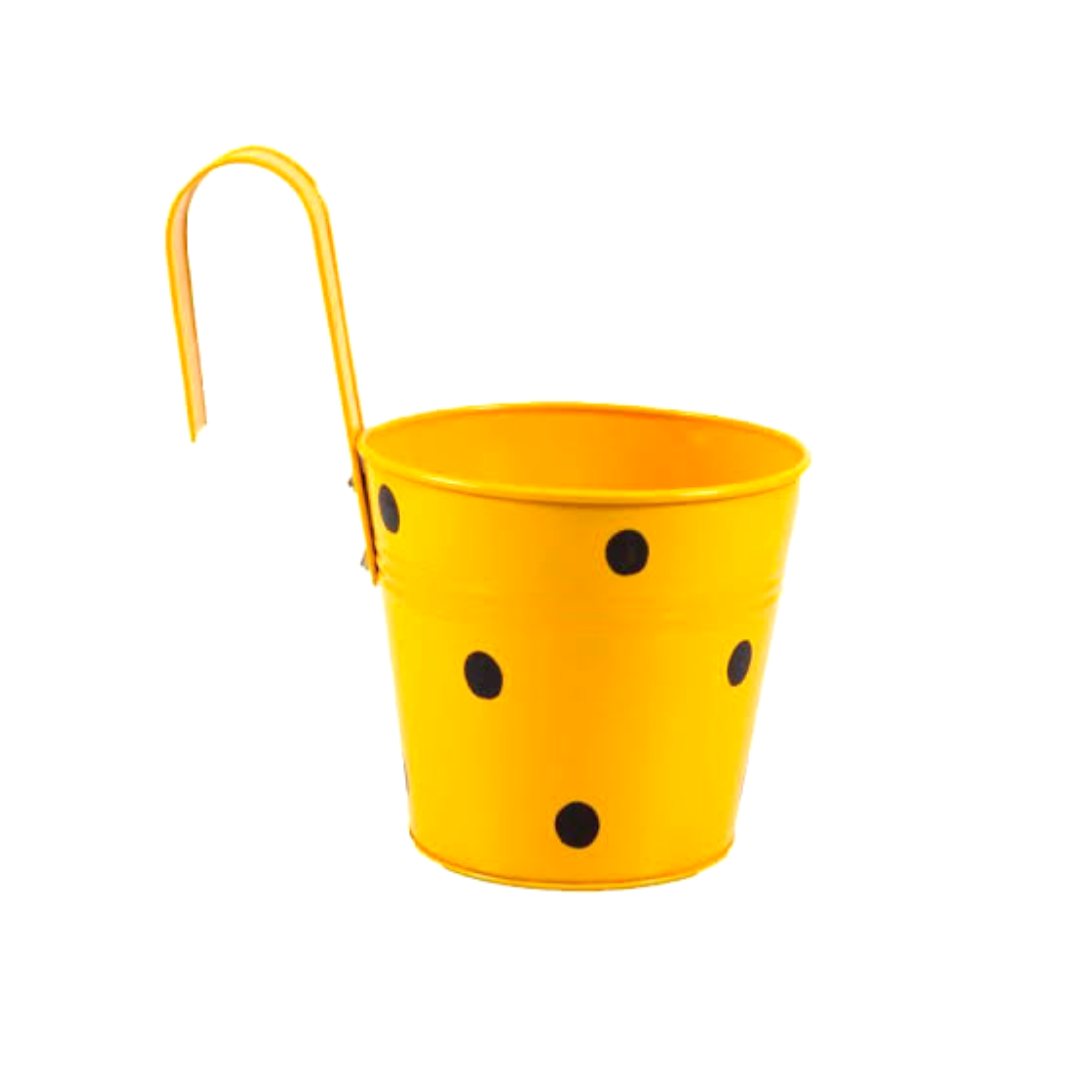 Dotted Single Hook Metal Railing Planters