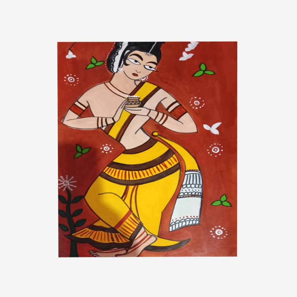 Dancing Girl Watercolour Painting