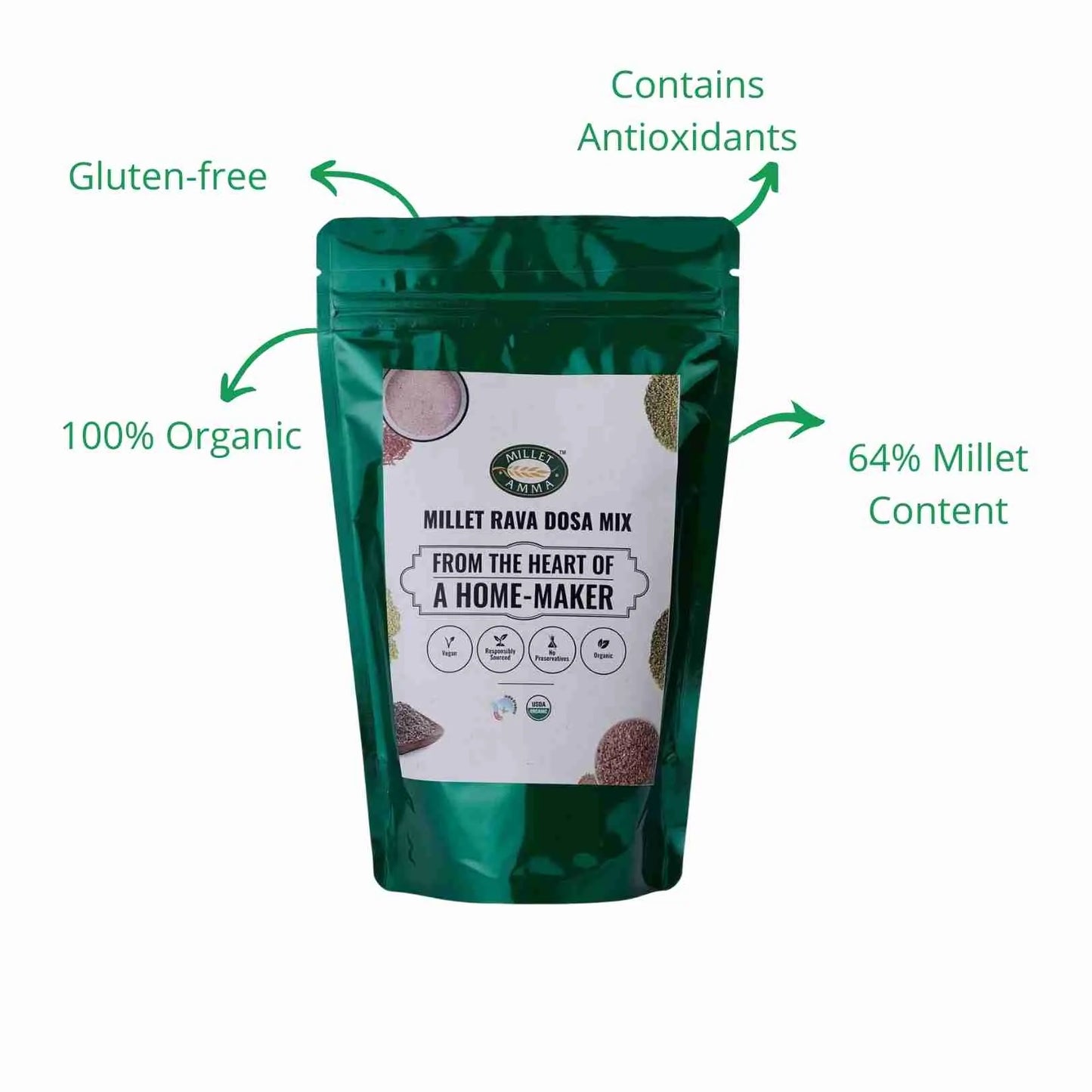 Millet Amma Millet Rava Dosa Mix Organic (250g)