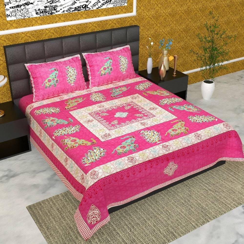 
                  
                    Kandy Shop Sanganeri Printed Cotton King Size Double Bedsheet With 2 Pillow Covers
                  
                
