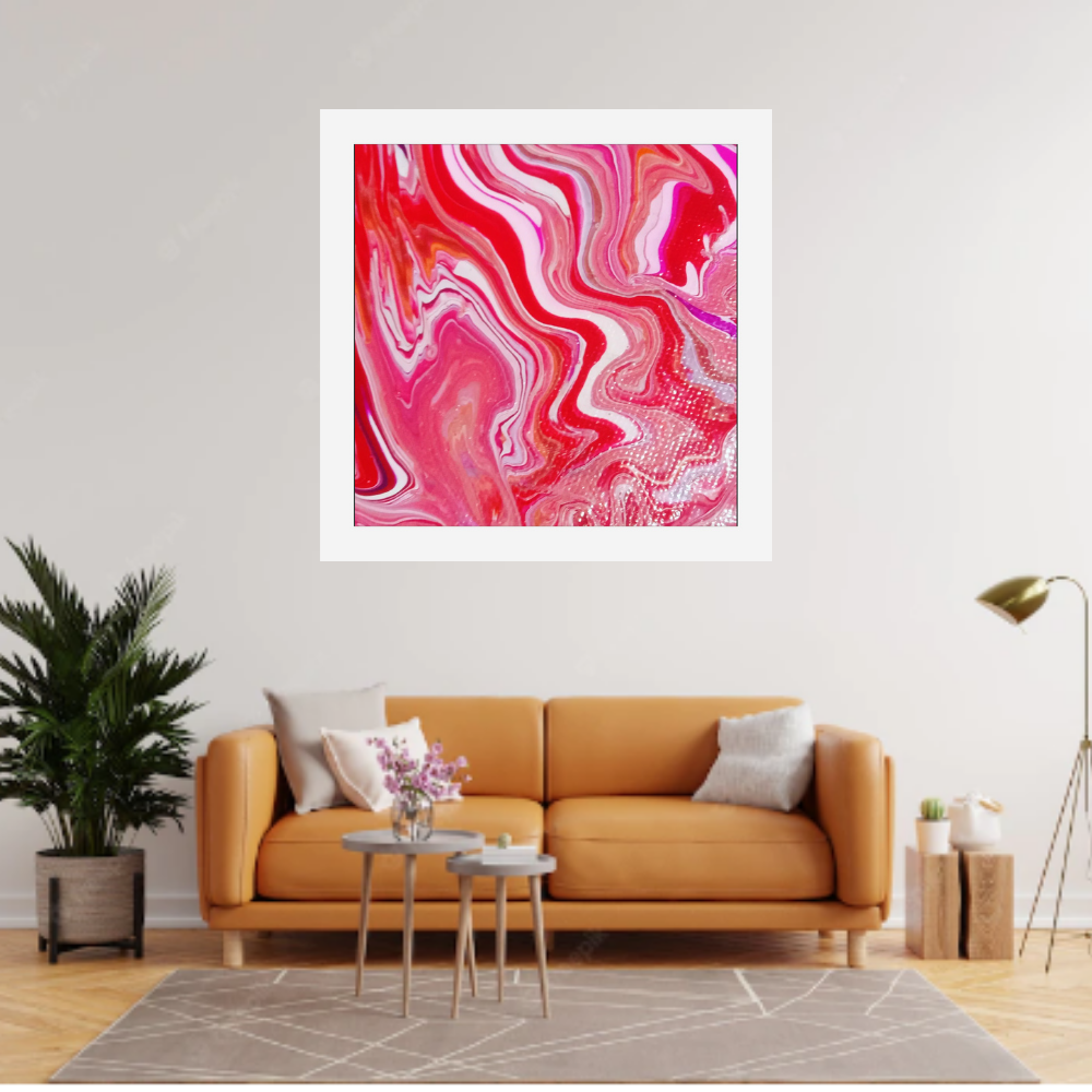 Canvas Colour Pouring Painting