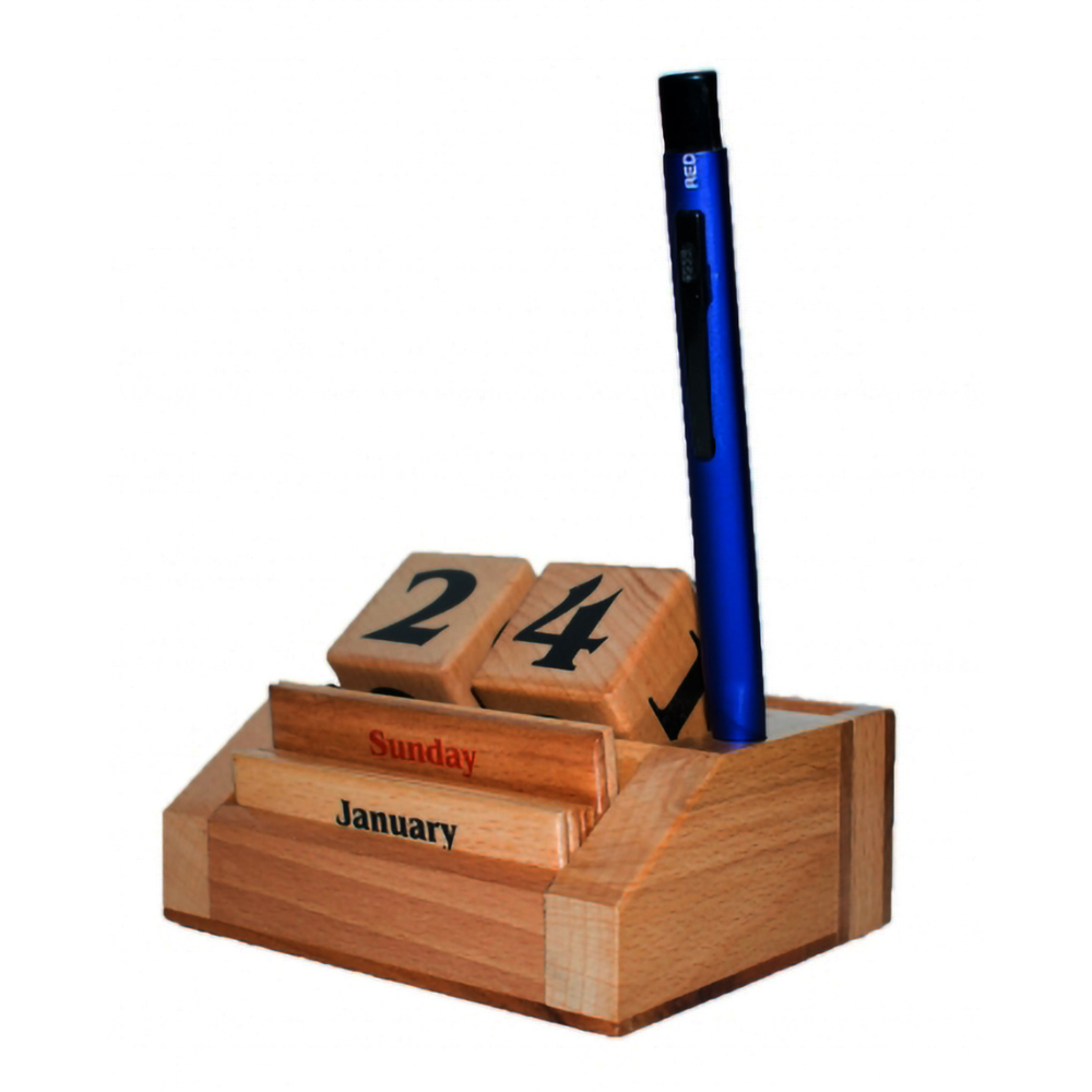 Wooden Calendar for Desktop
