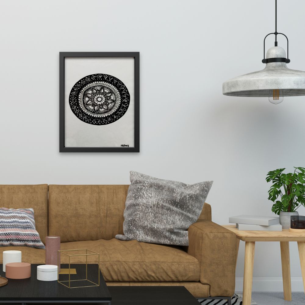 Mandala Painting with Frame