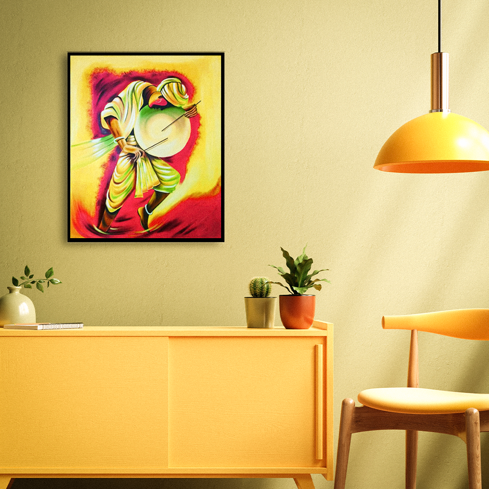 Man with a Drum Painting
