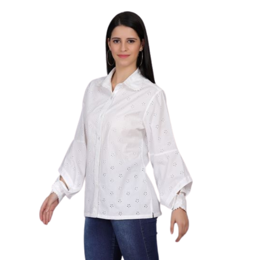 Lacy White Long Shirt