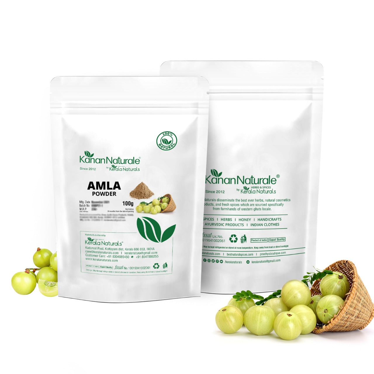 Kerala Natural Amla Powder (100g x 2)