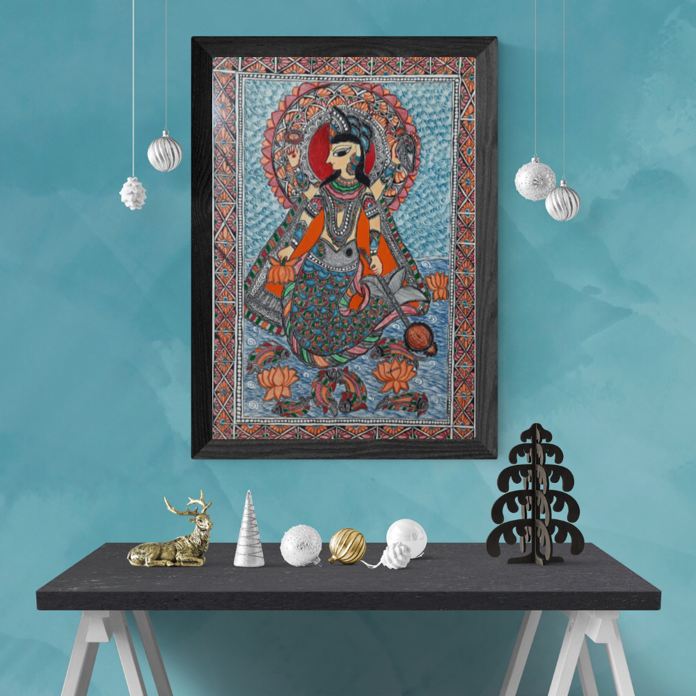 Matsya Avatar Madhubani Painting