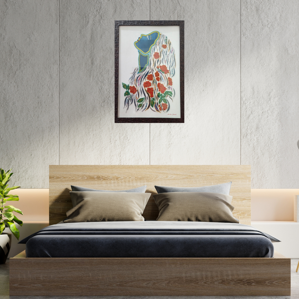 Framed Woman Painting
