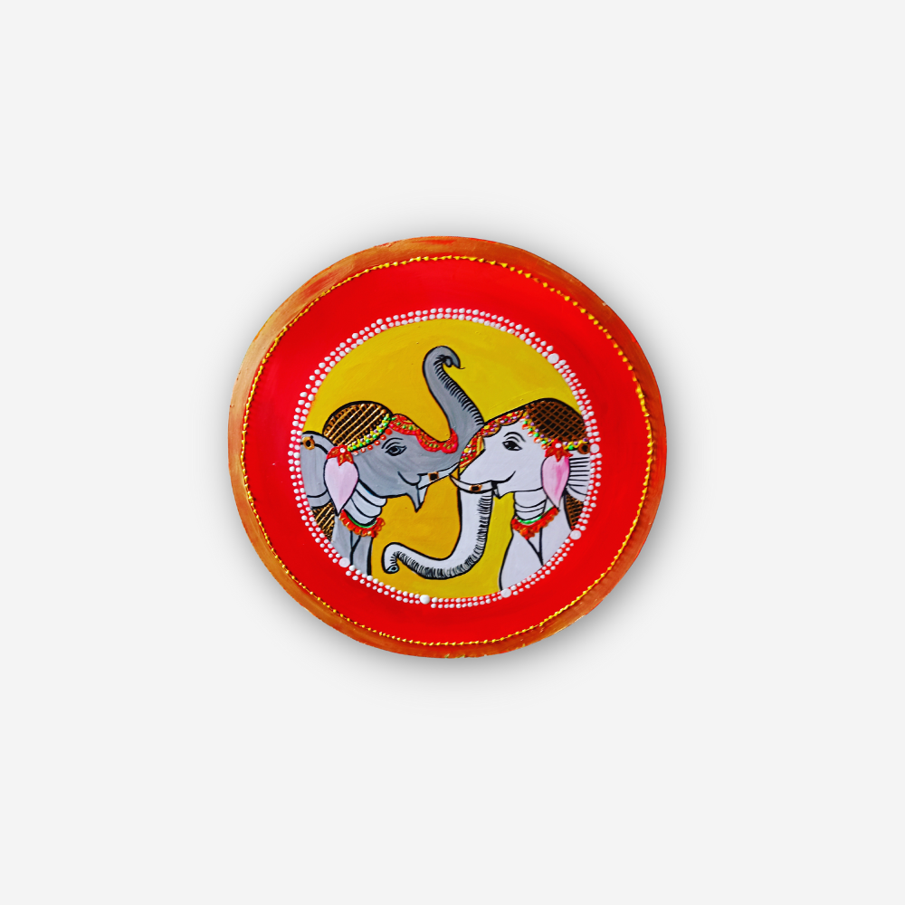 Elephant Motif Wall Painting