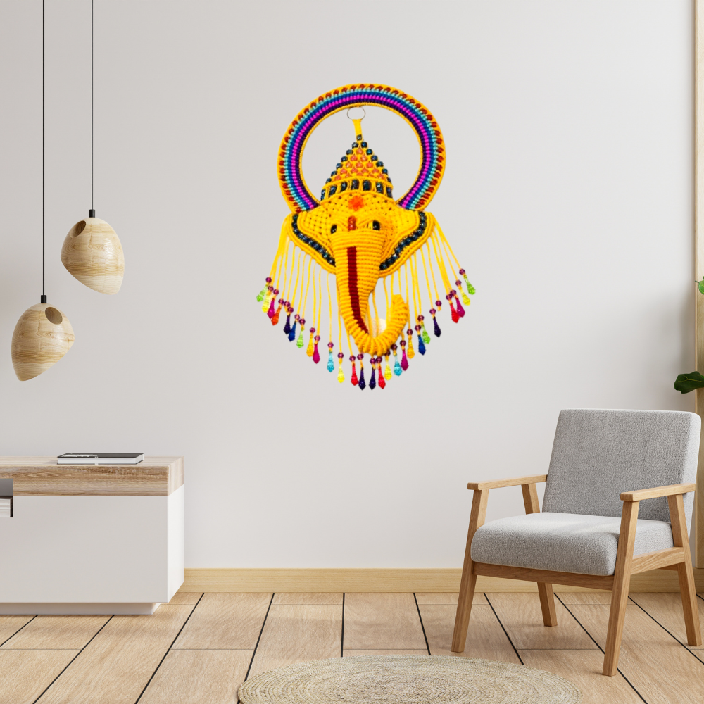Macrame Ganeshji with Latkans