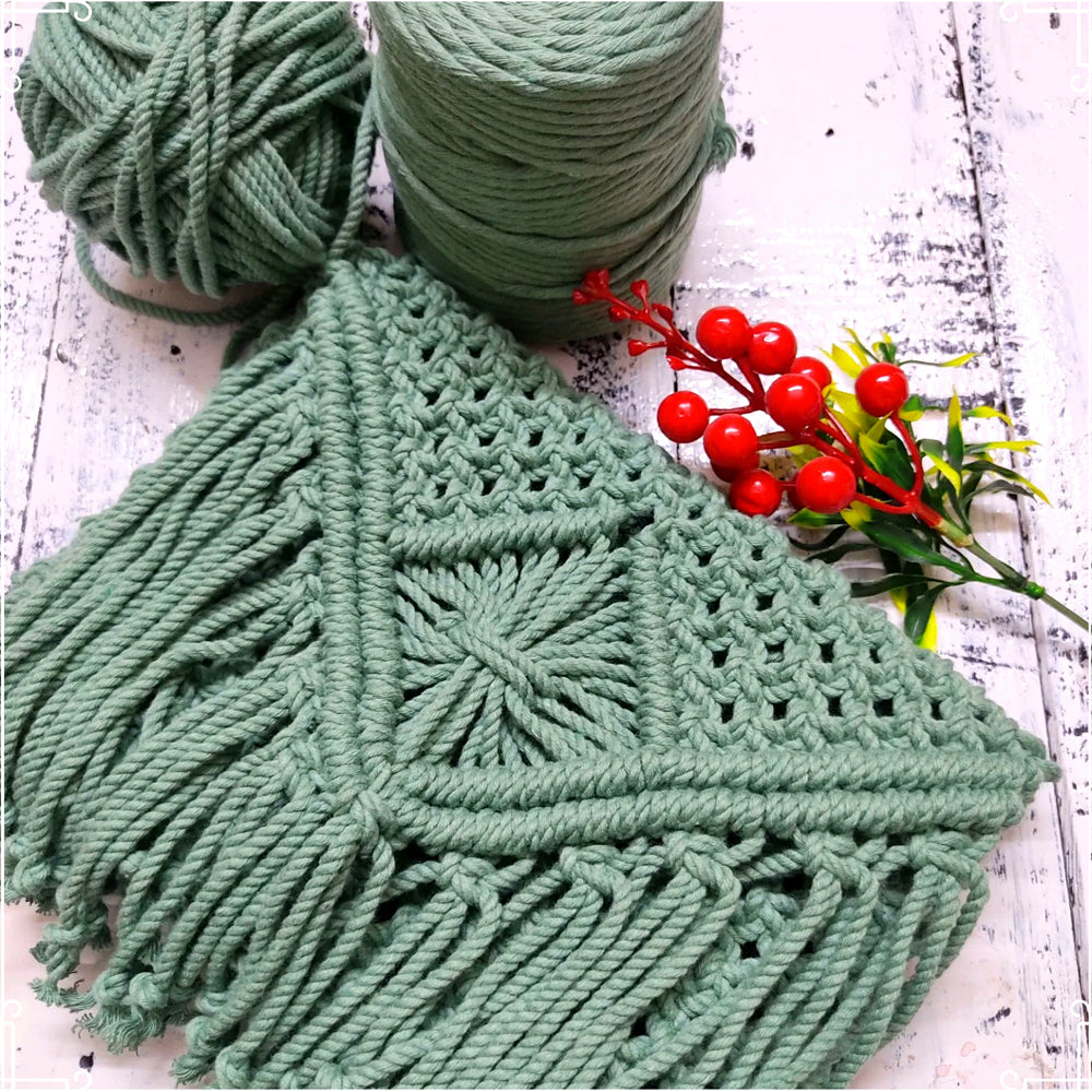 Macrame Sling Bag - Pastel Sage