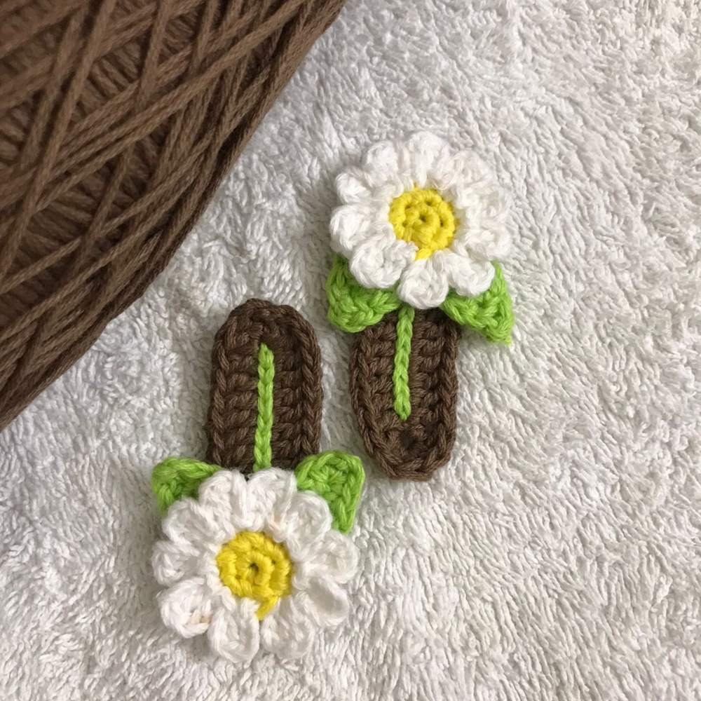 Handmade Crochet Hair Clips (Pair of 3)