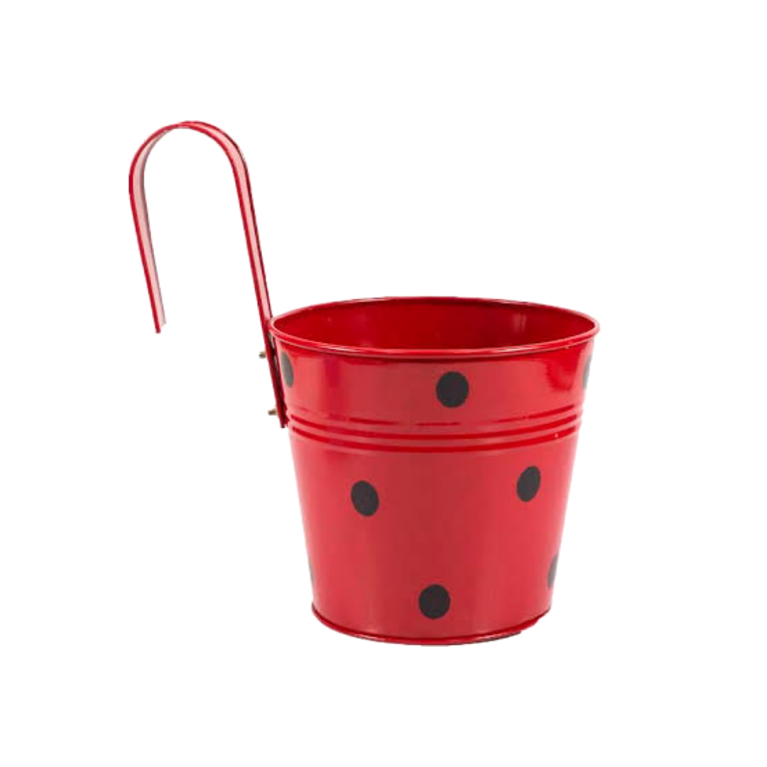 Dotted Single Hook Metal Railing Planters