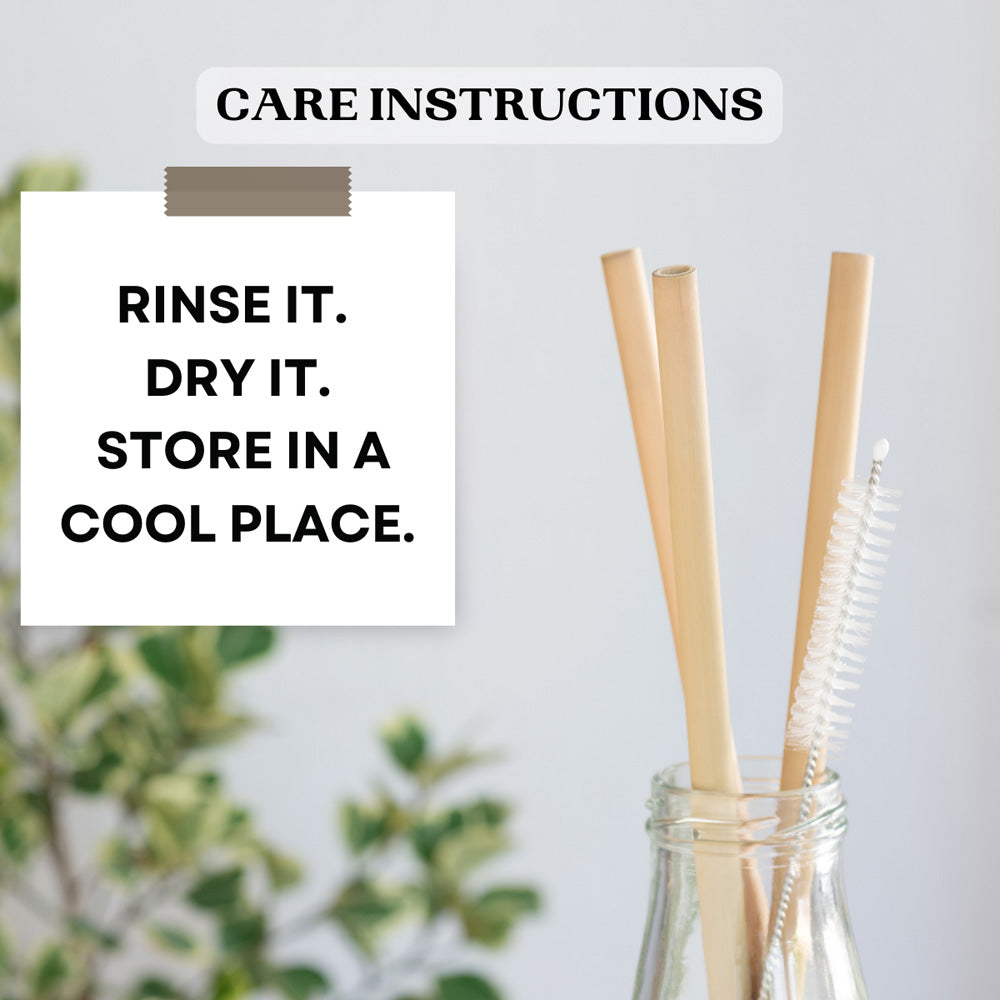 Goli Soda Reusable Bamboo Straws With Easy Carry Travel Pouch (Set of 6)