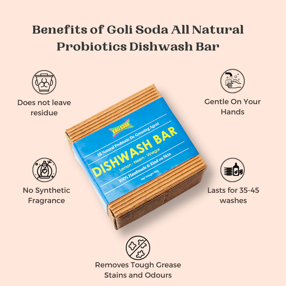 
                  
                    Goli Soda All Natural Probiotics Dish Wash Bar (90g)
                  
                