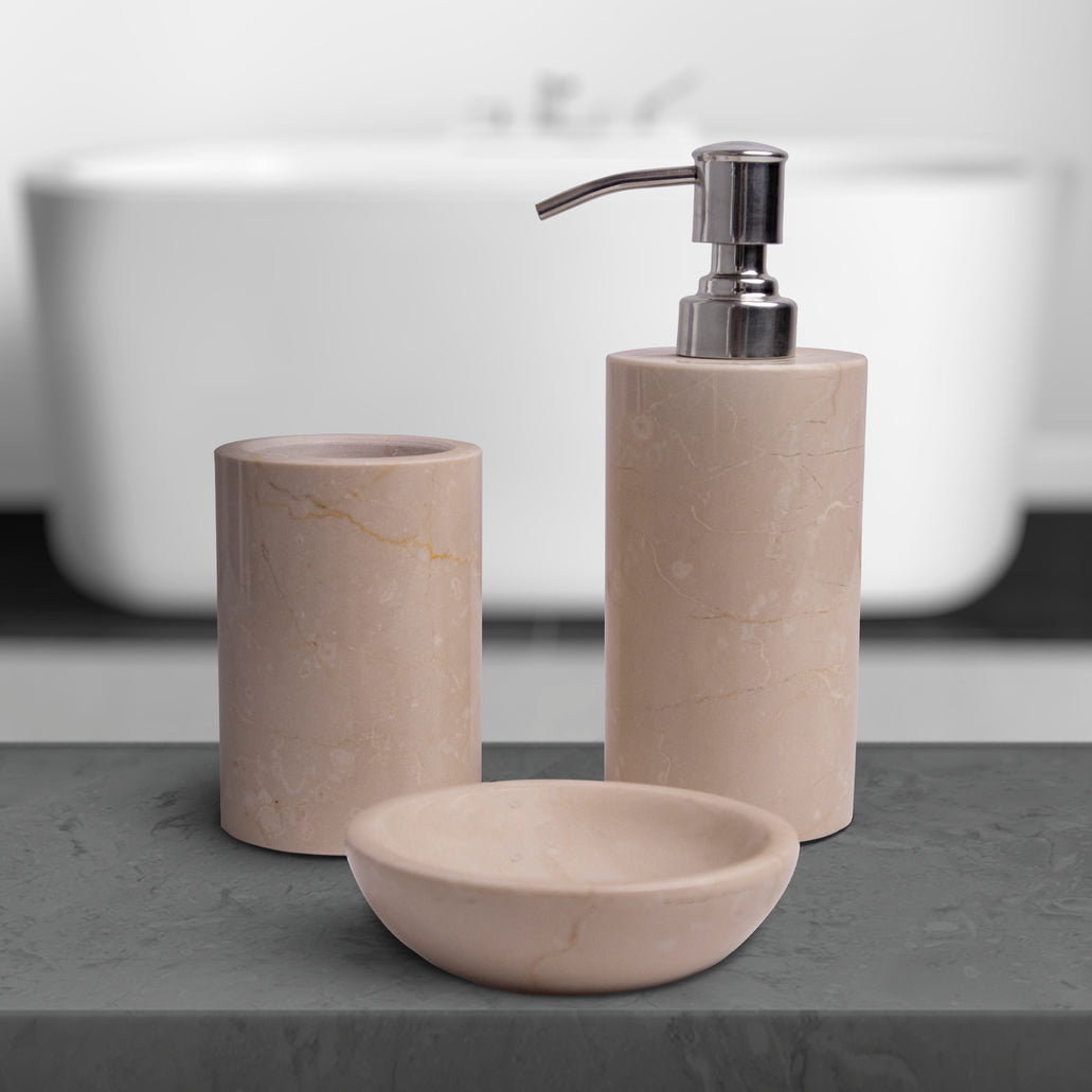 Marble Bathroom Set (Set of 3)