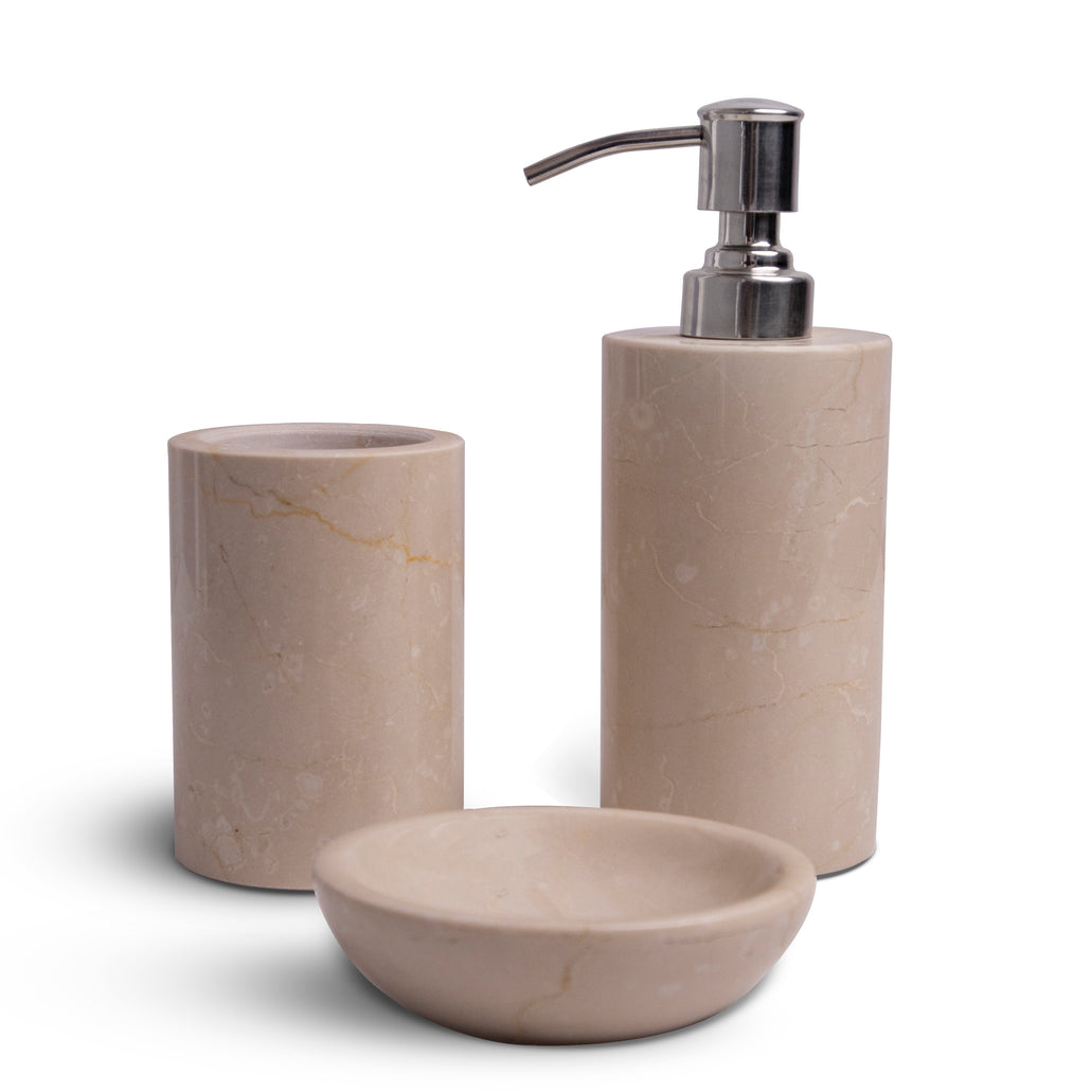 Marble Bathroom Set (Set of 3)