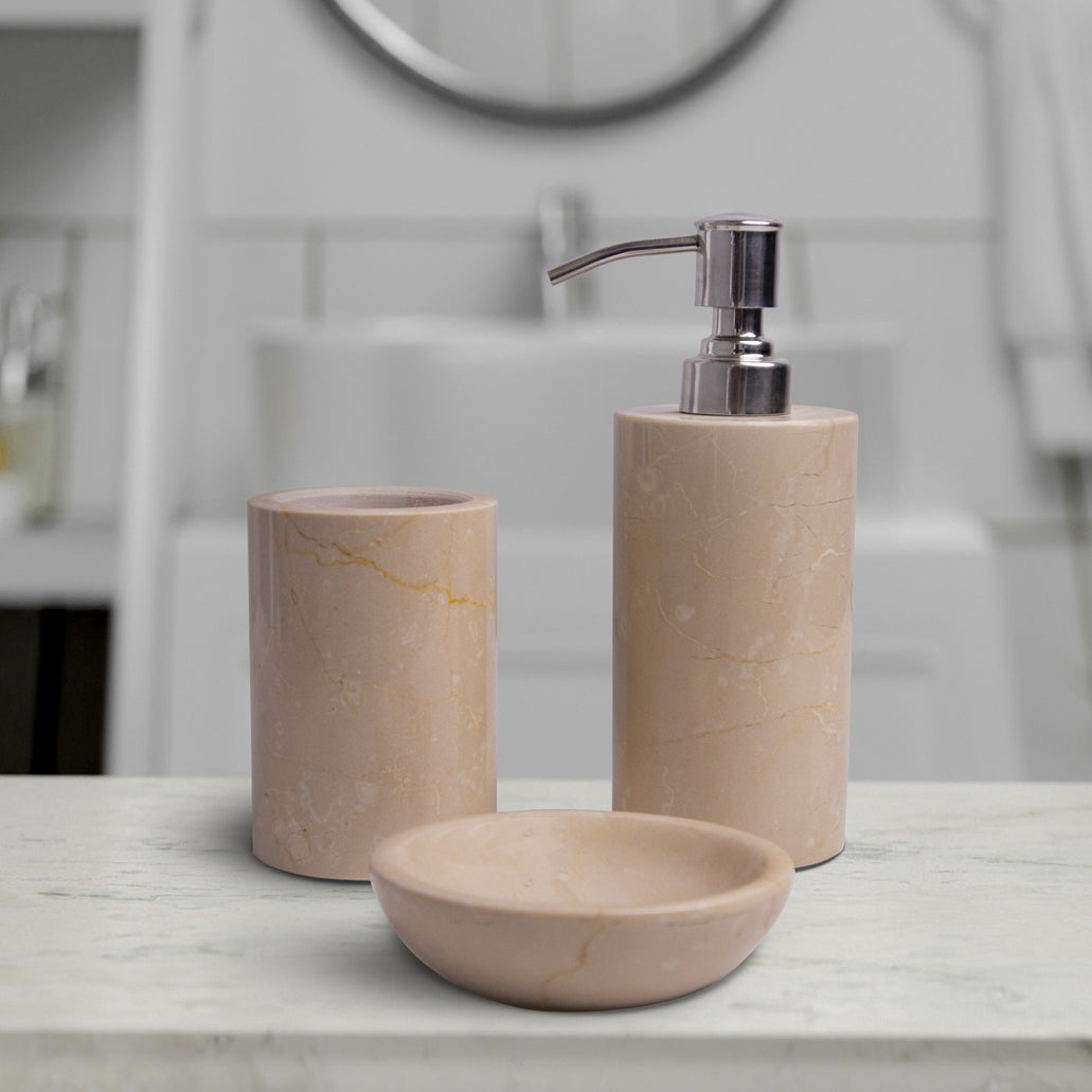 Marble Bathroom Set (Set of 3)