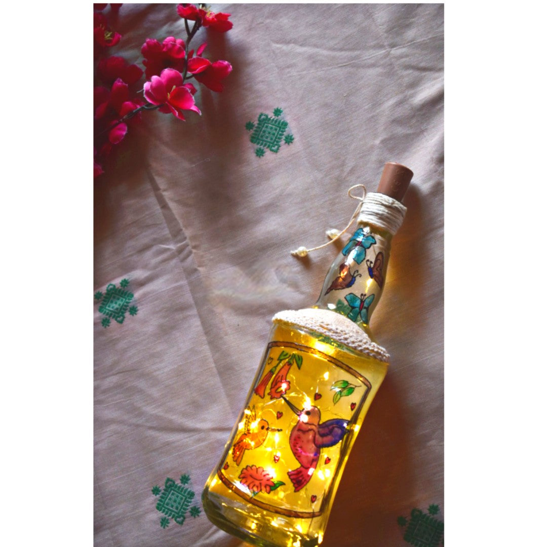Hummingbird Bottle Art