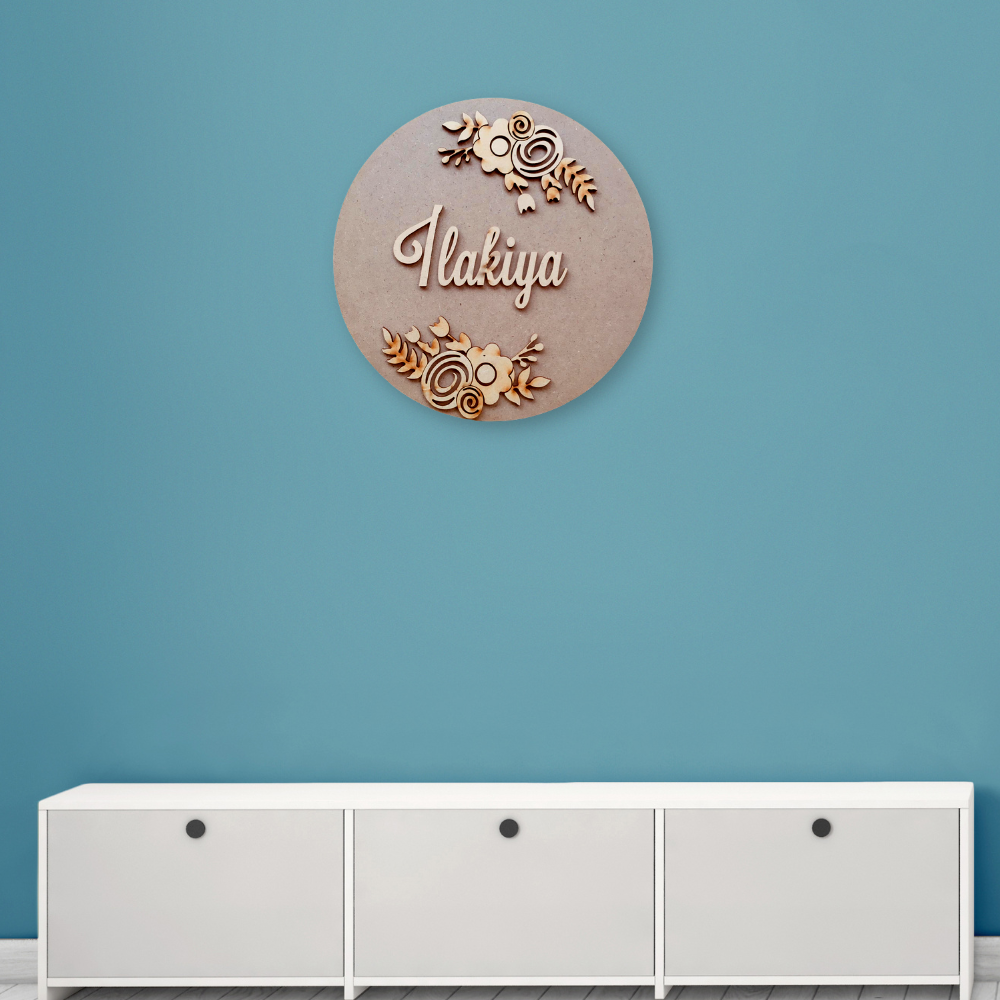 Floral Kids Room Signage