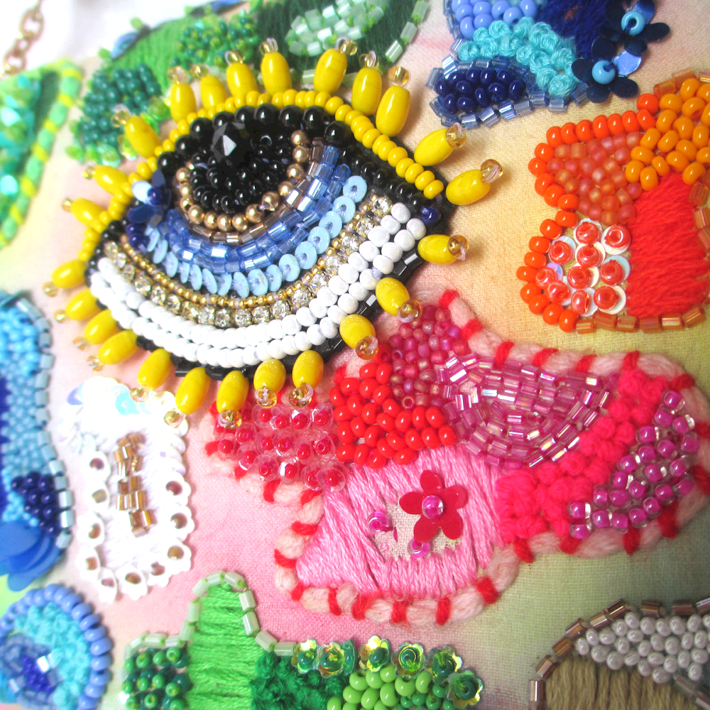 Hand-embroidered Sequinned Handbag