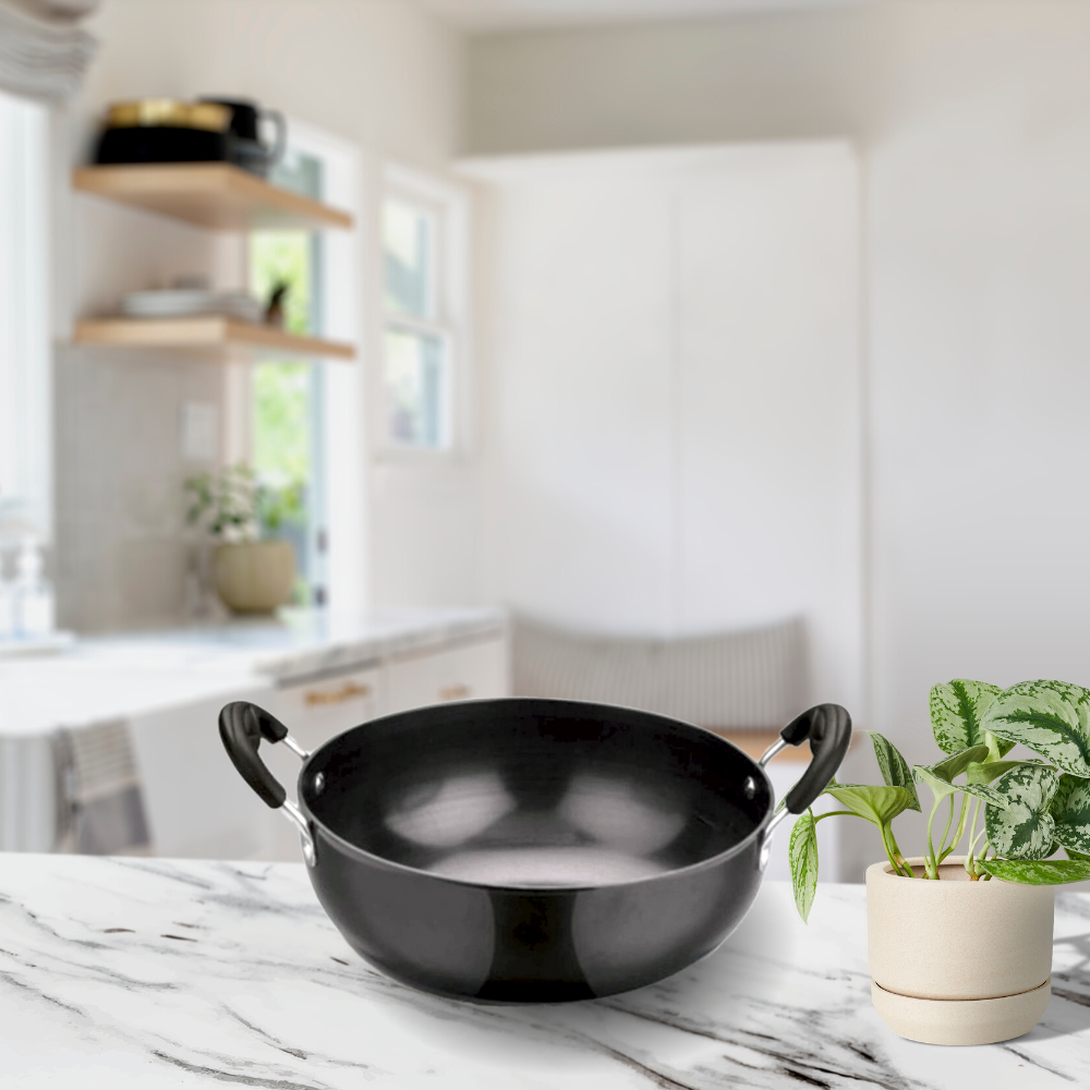 Kushi Hardanodize Deep Kadhai (3 L)