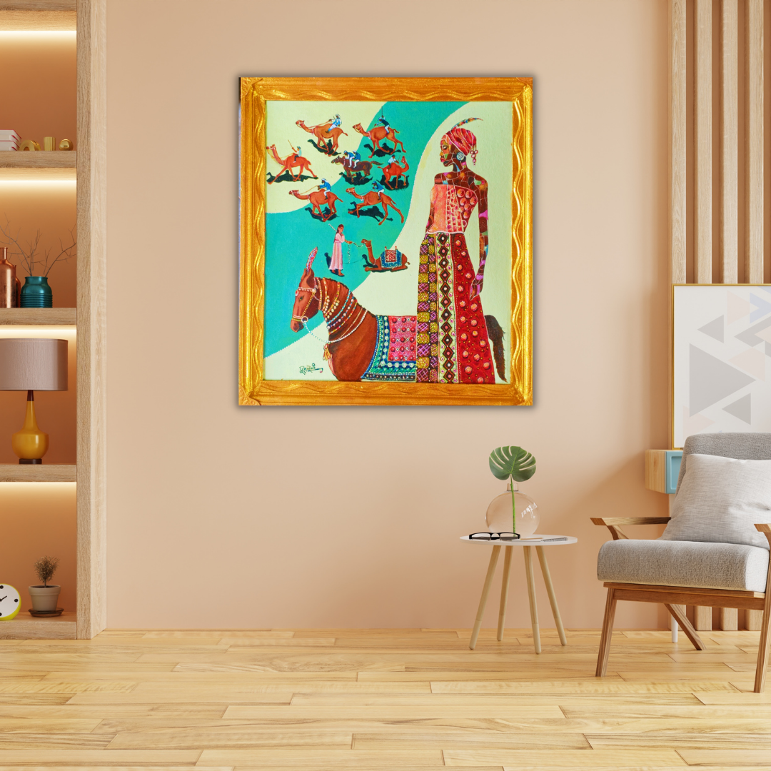 Natural Rural Oil on Canvas Painting