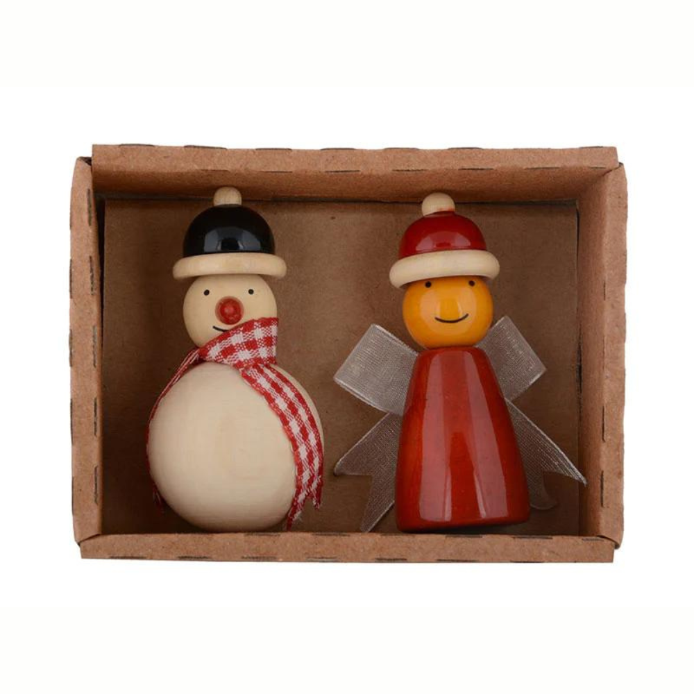 Fairkraft Creations Handmade Snowman & Fairy Fridge Magnets (Set of 2)