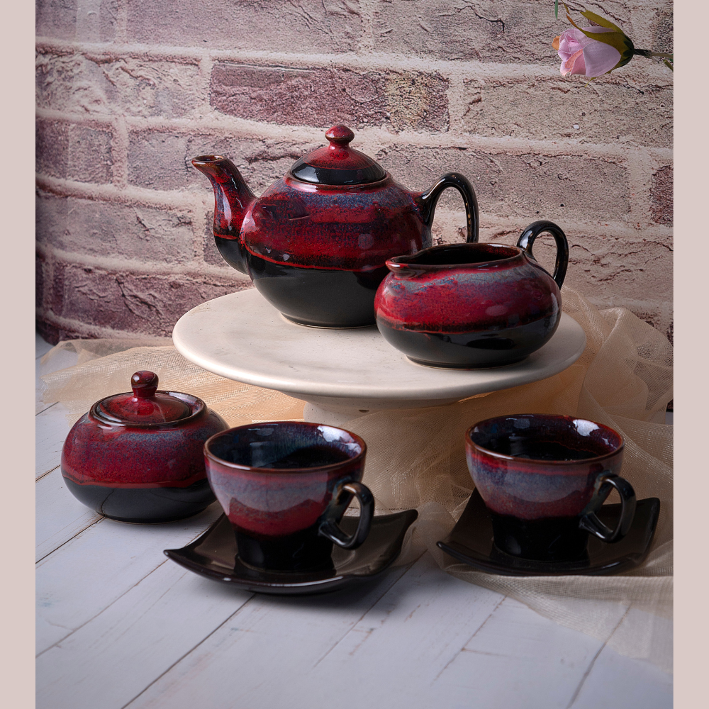 Maatikosh Handcrafted Multi glazed Kettleset