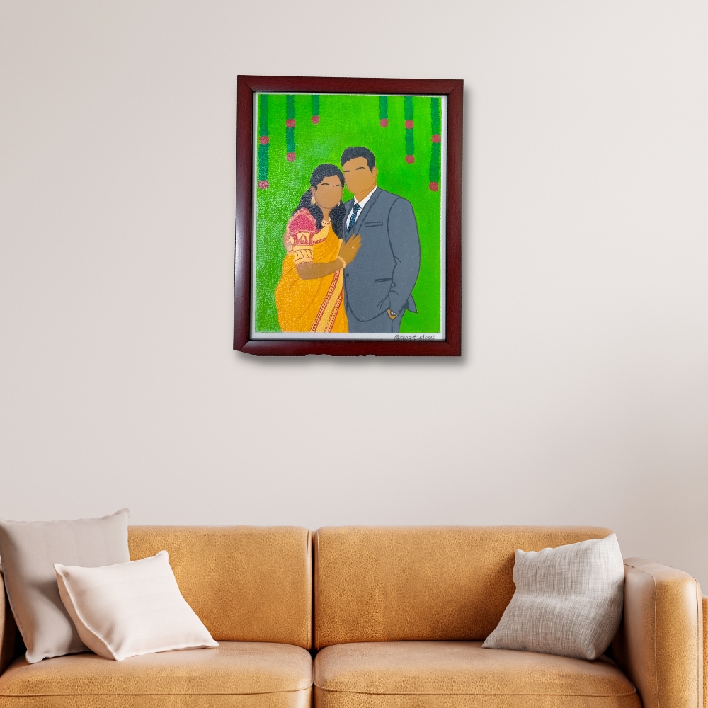 Canvas Painting of a Couple