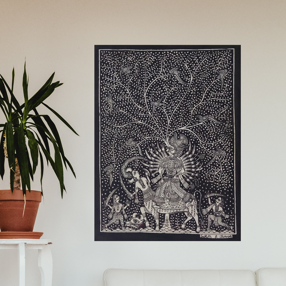 Durga Mata Handmade Painting