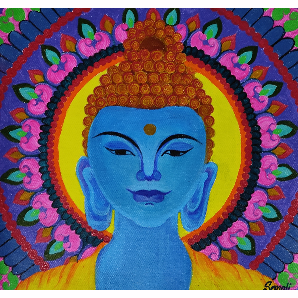 Buddha Acrylic Canvas Painting